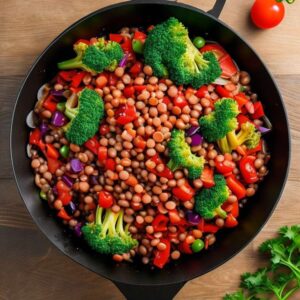 Lentil and Veggie Rainbow Bowl Recipe