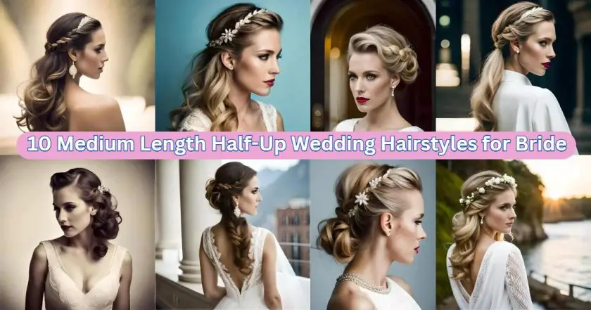 Medium Length Half-Up Wedding Hairstyles
